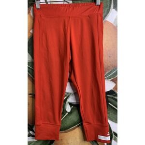 Adidas Stella Mc Cartney Climalite XS Red Cropped Leggings Athletic Workout Yoga